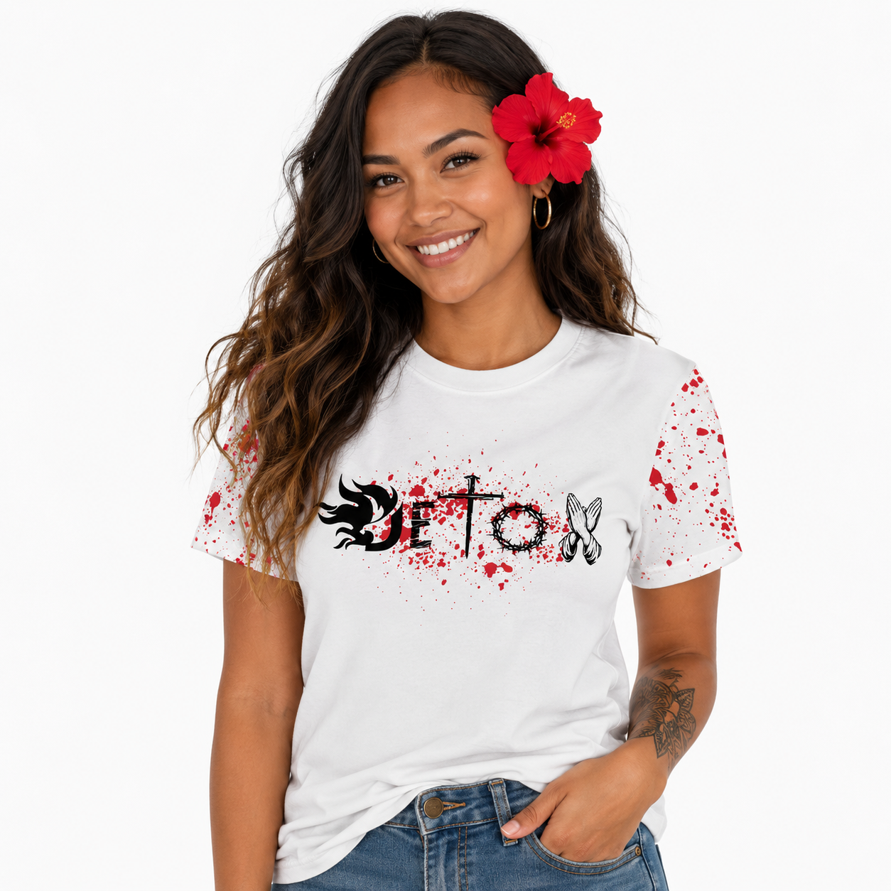 Women’s Detox (Isaiah 58:6) white cotton crew neck t-shirt