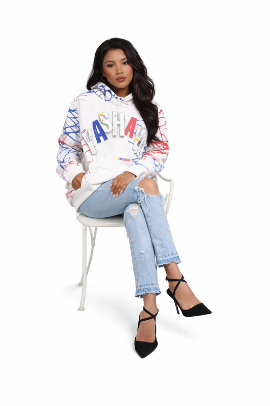 YASHAYA - DOER VISION (Red, White and Blue) Cotton Hoodie