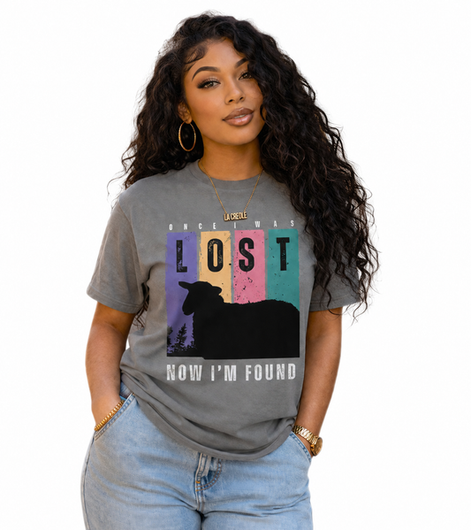 Once I Was Lost - organic cotton ribbed neck t-shirt