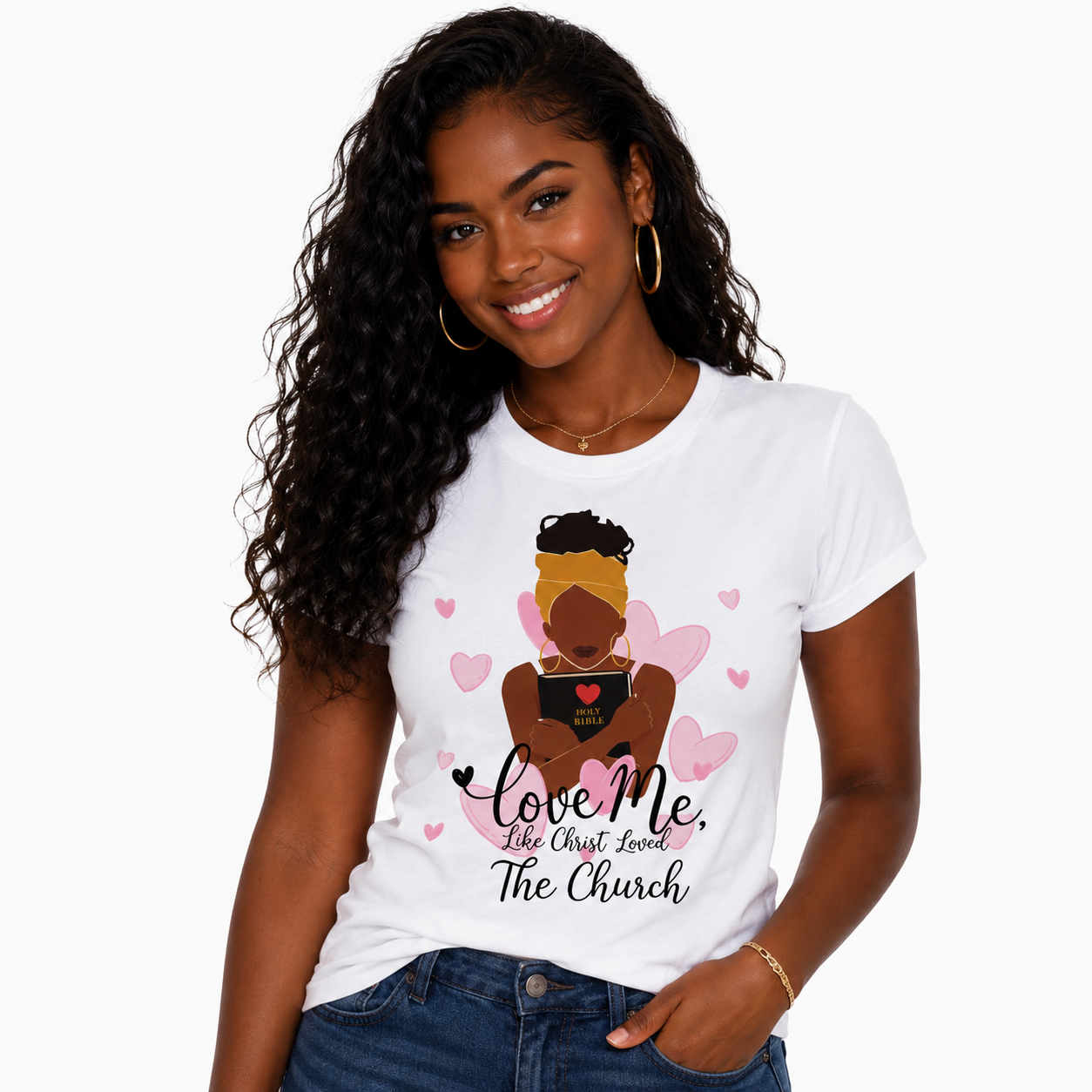 Love Me Like Christ Loved the Church – Women of Worth Cotton crew neck t-shirt