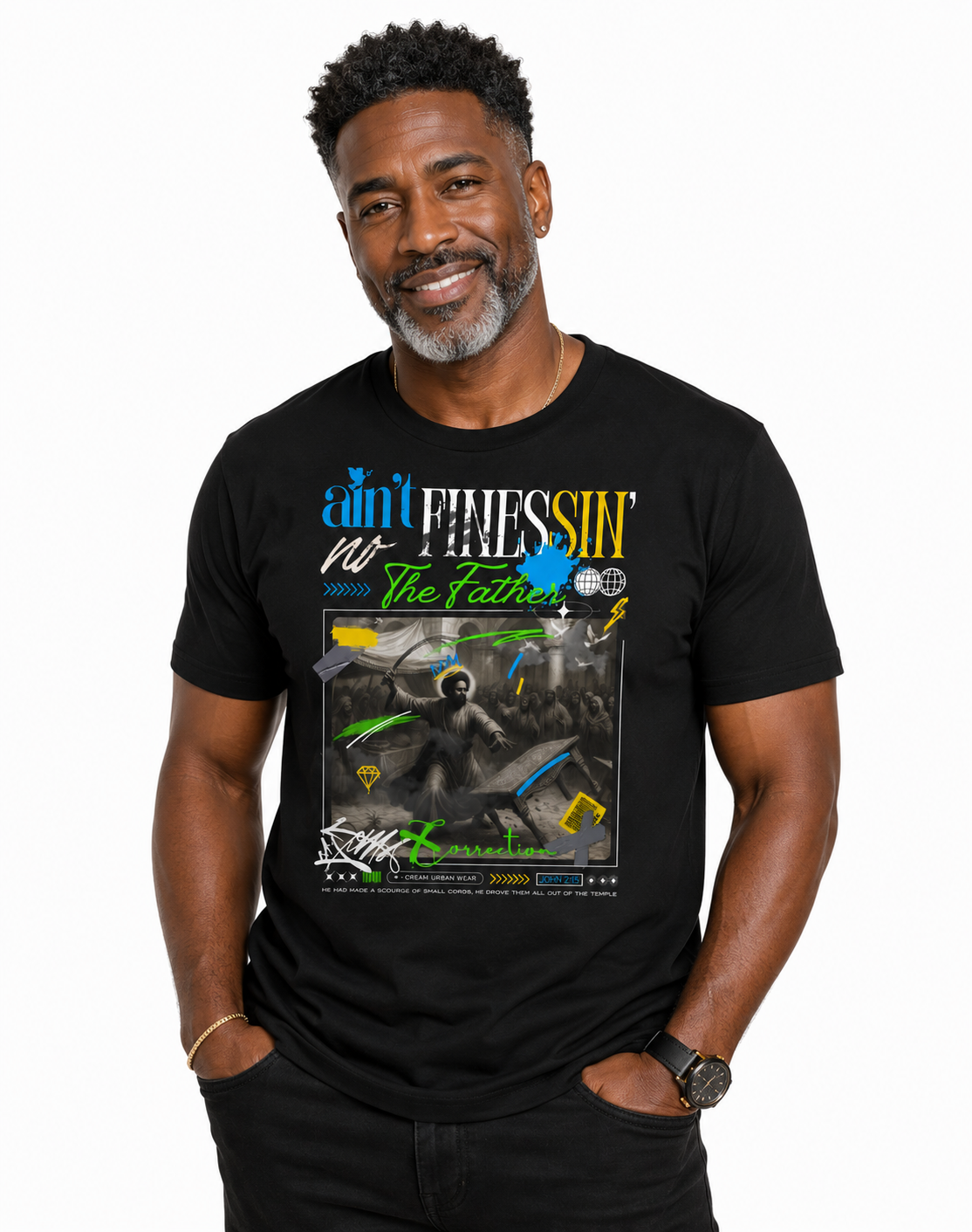 Ain’t Finessin’ the Father (Temple Correction) — organic ribbed neck t-shirt