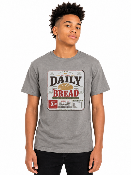 Daily Bread - organic cotton ribbed neck t-shirt