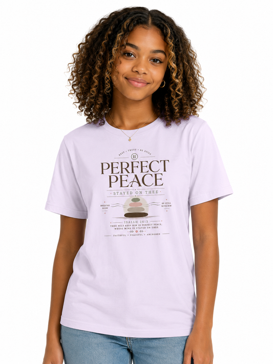 Perfect Peace -  organic cotton ribbed neck t-shirt