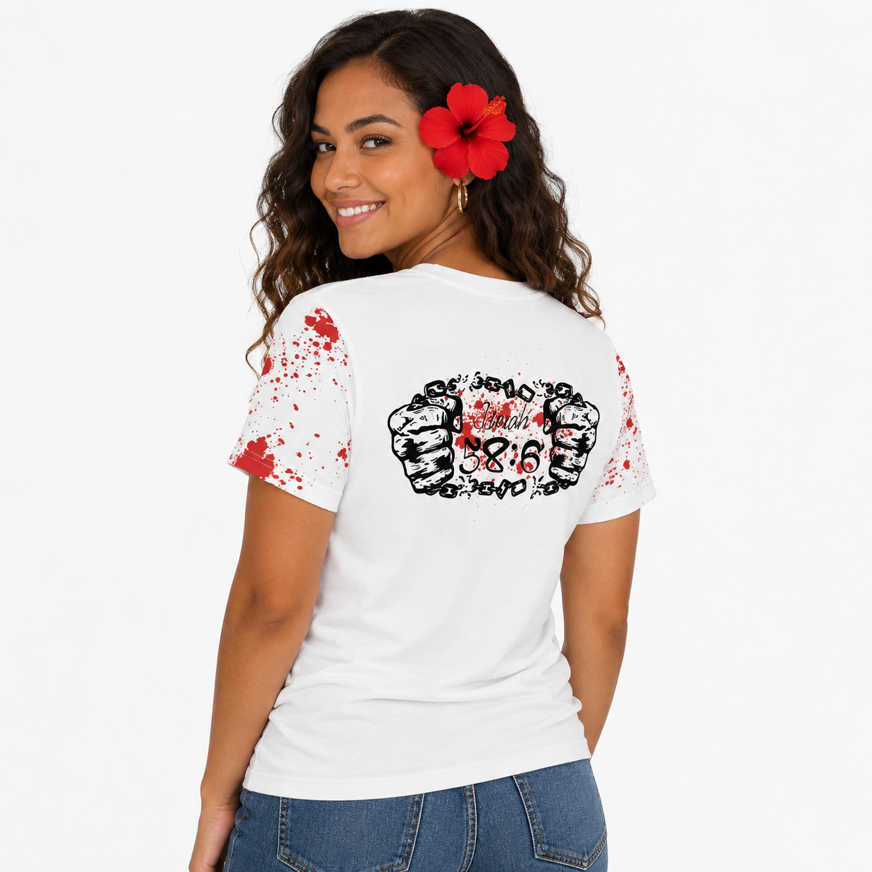Women’s Detox (Isaiah 58:6) white cotton crew neck t-shirt
