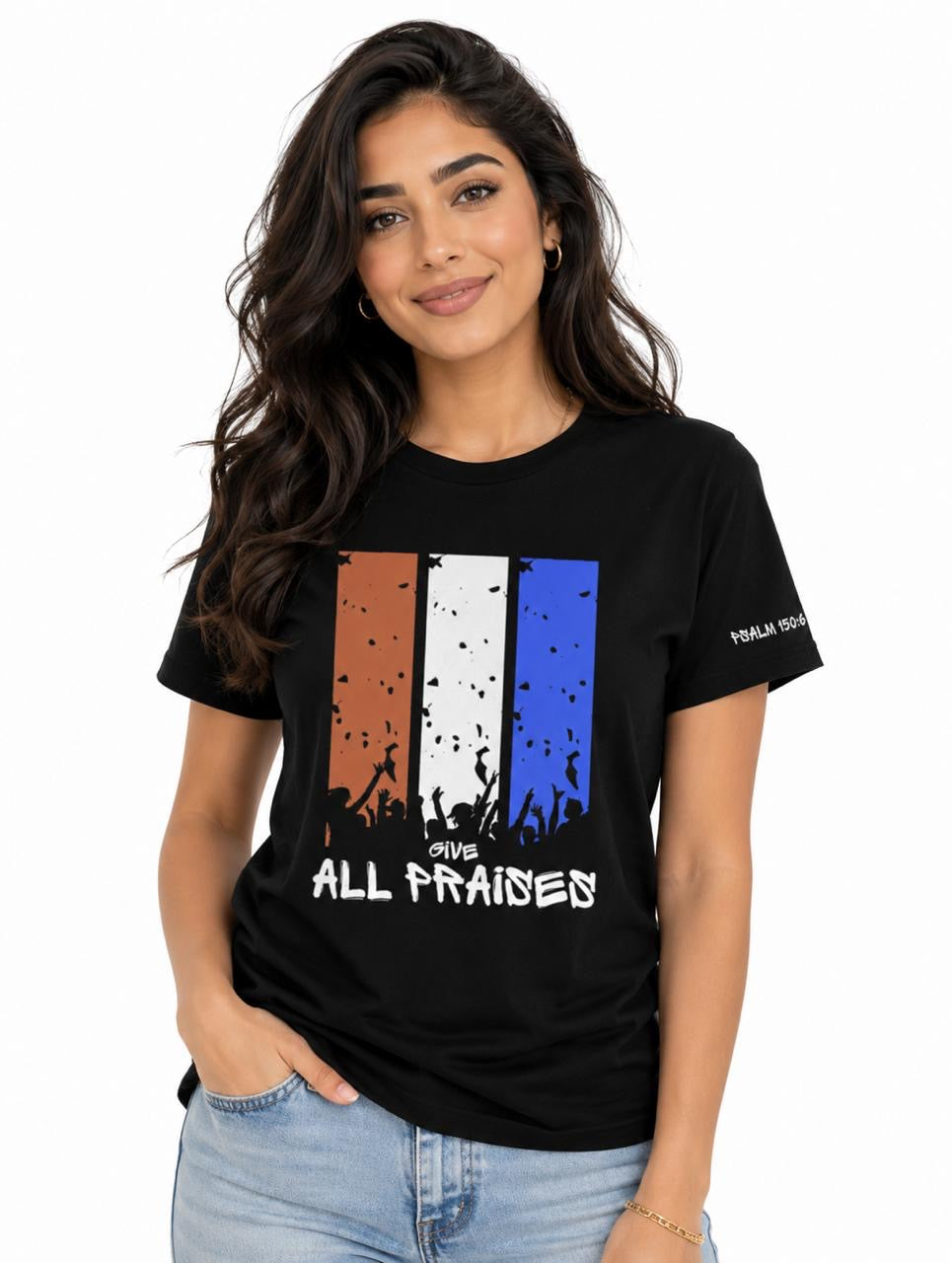 Give All Praises - 100% Cotton organic ribbed neck t-shirt