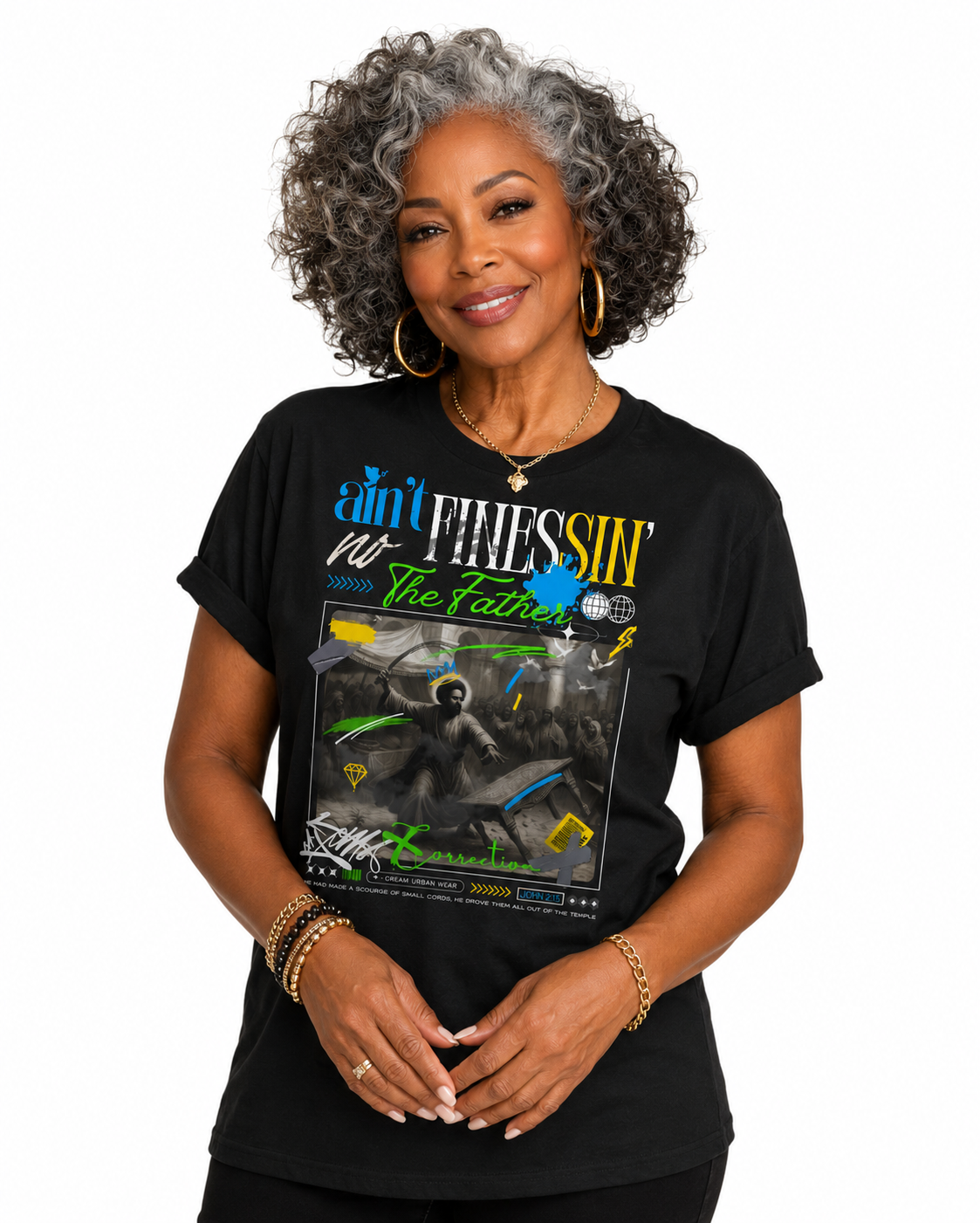 Ain’t Finessin’ the Father (Temple Correction) — organic ribbed neck t-shirt