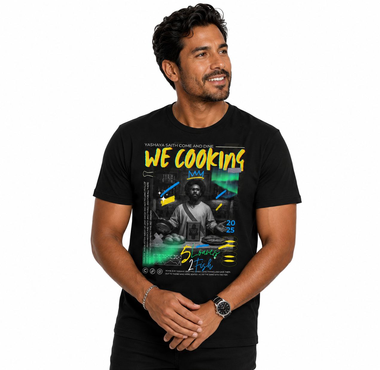 We Cooking — organic ribbed neck t-shirt